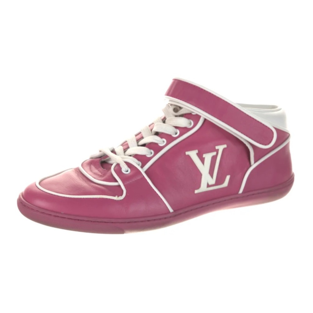 Louis Vuitton Pink & White Leather Sneakers Size 36.5/6.5!